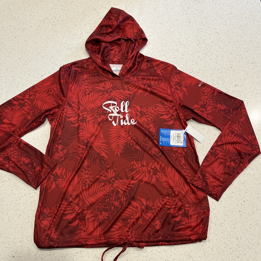 Columbia Women's CLG Summerdry Lightweight Printed Hoodie, Alabama, Large, New